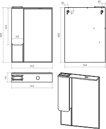 Misty Мебель для ванной Чегет 75 L белая – фотография-8